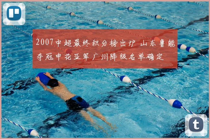2007中超最终积分榜出炉 山东鲁能夺冠申花亚军广州降级名单确定